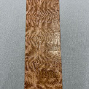 TIGER OSTRICH EMBOSSED LEATHER WRAP BROWN