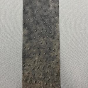 TIGER OSTRICH EMBOSSED LEATHER WRAP BLACK