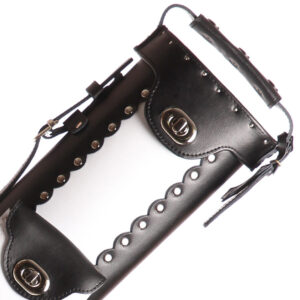 Chinees bag black/white genuine leather