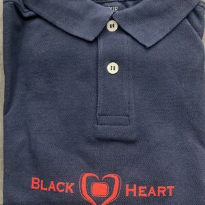 Black Heart blue with colar S T-shirt