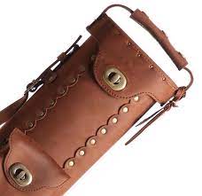 Chinees bag brown genuine leather