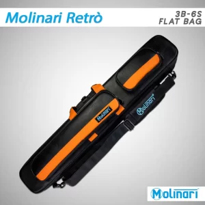 cue bag molinari retro black-orange 3b/6s