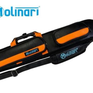molinari cue case 2x4 soft orange/black wihte shoulder